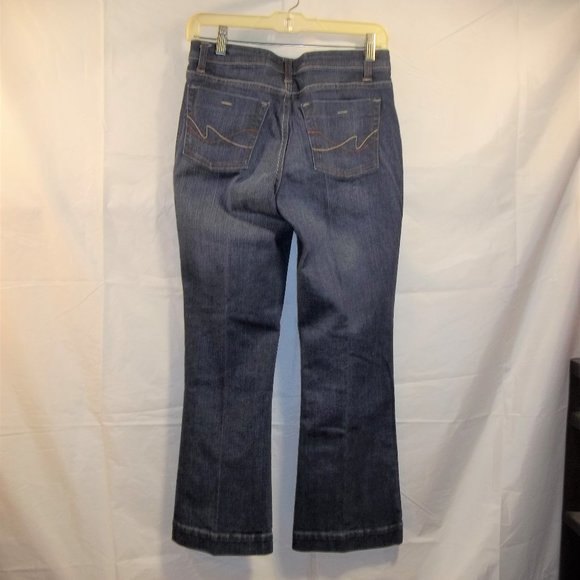 Faded Glory Stretch Flare Classic Womens Jeans Size 4 Petite Faded Casual Blue - Picture 2 of 6